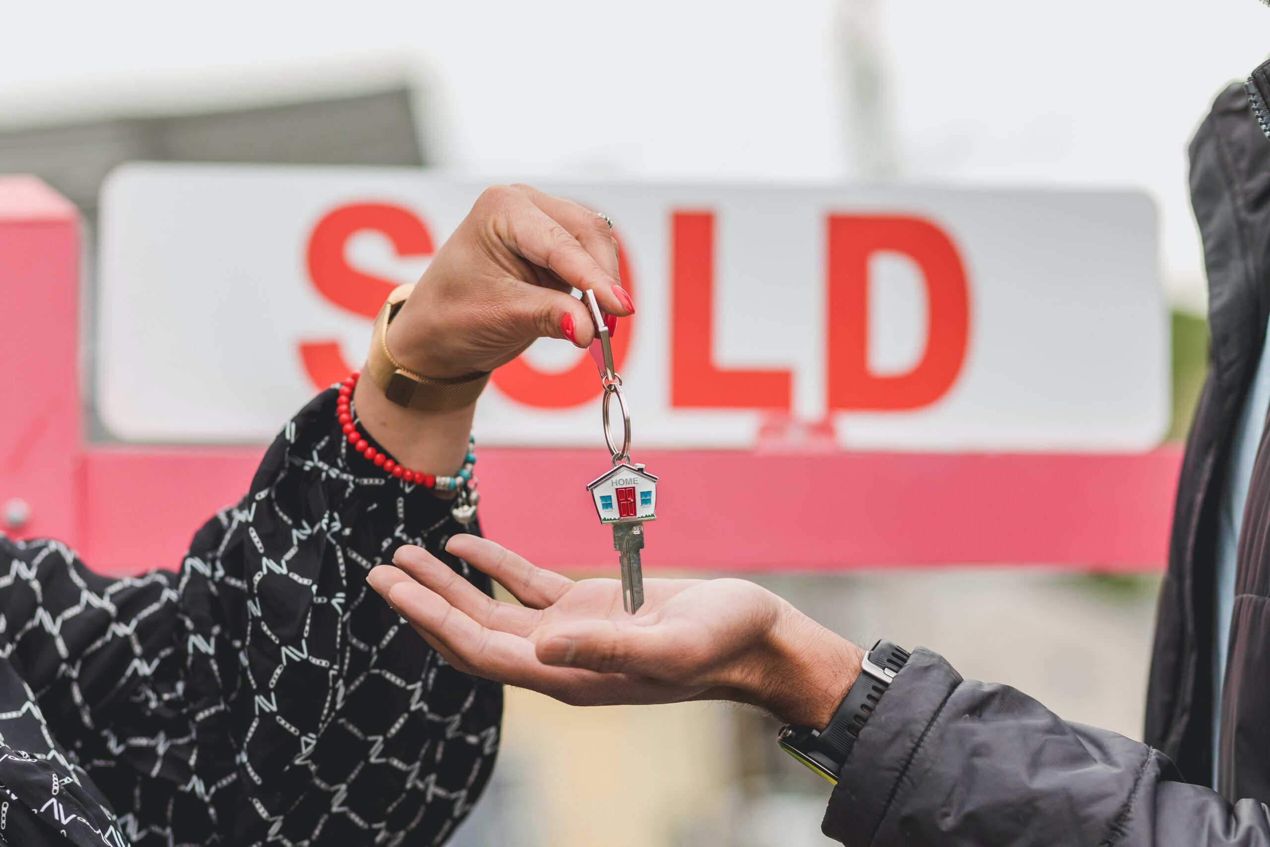 Key handover on sold property